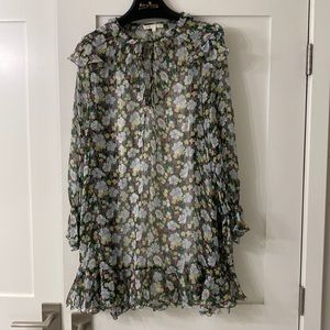 Maje floral gold pin stripe dress (size 2/4)